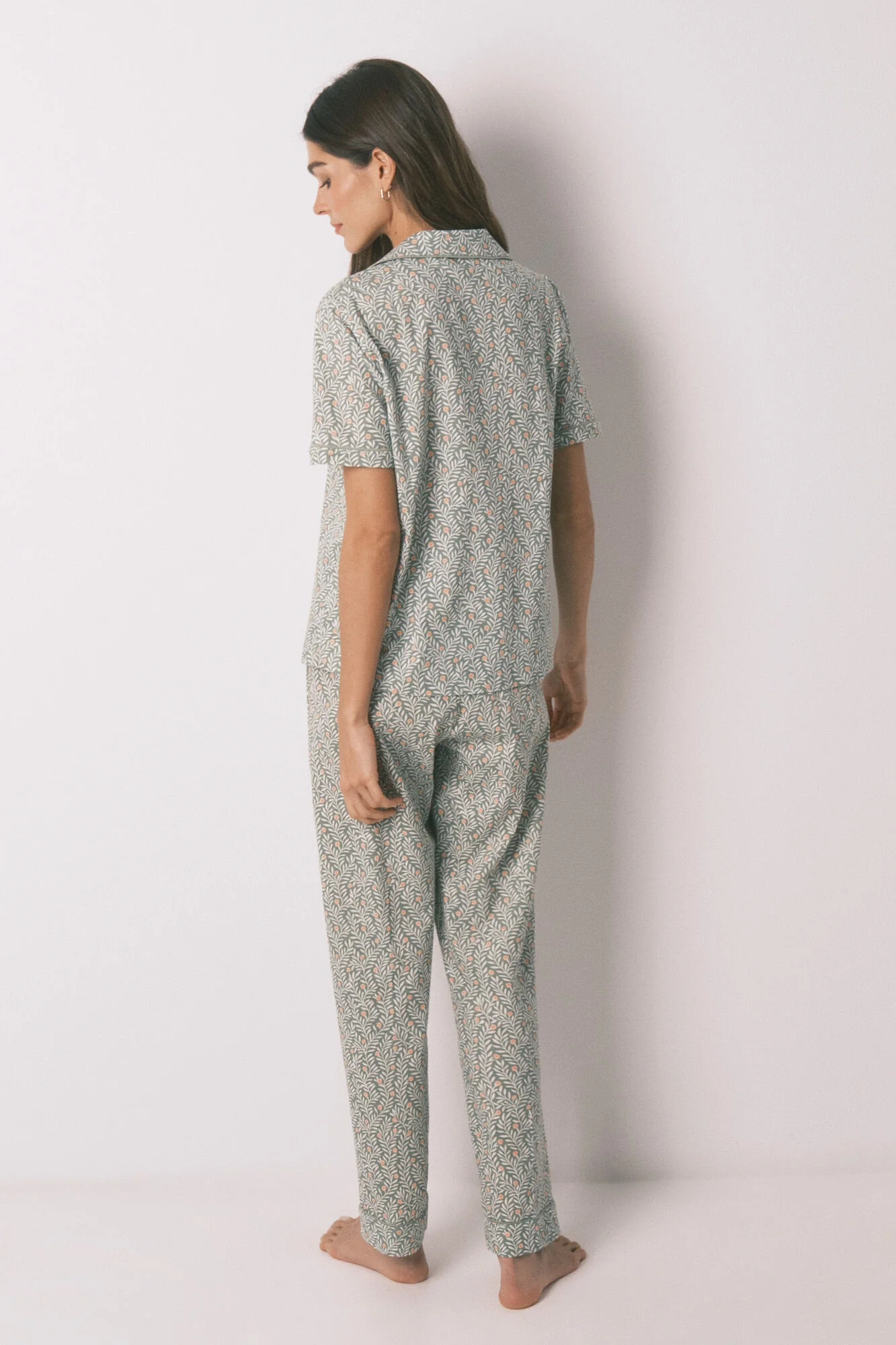 100% cotton floral print classic pyjamas - Image 5