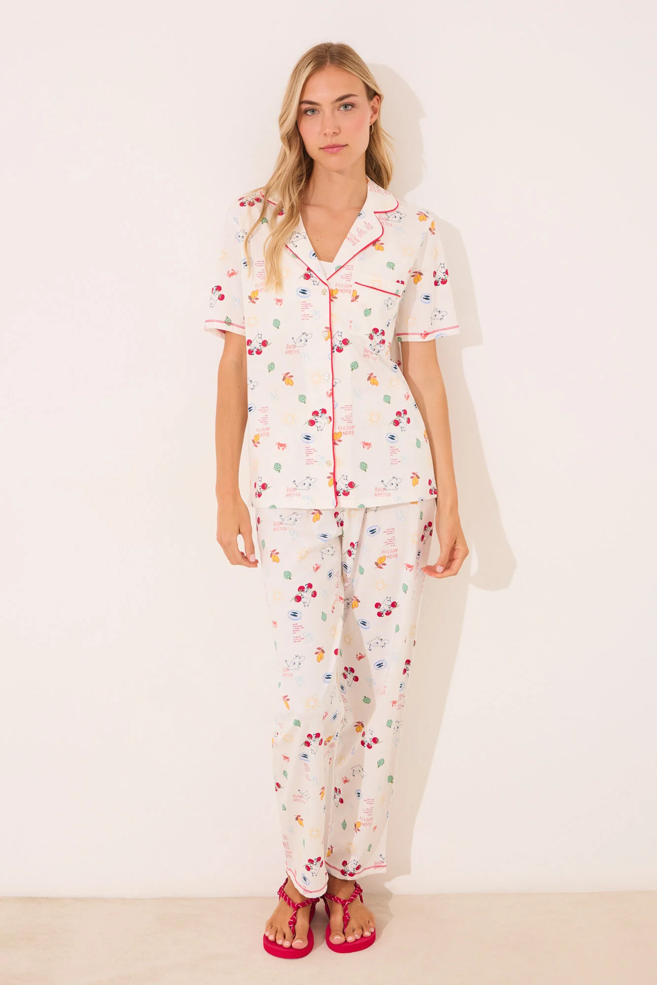 100% ivory cotton classic pyjamas - Image 2