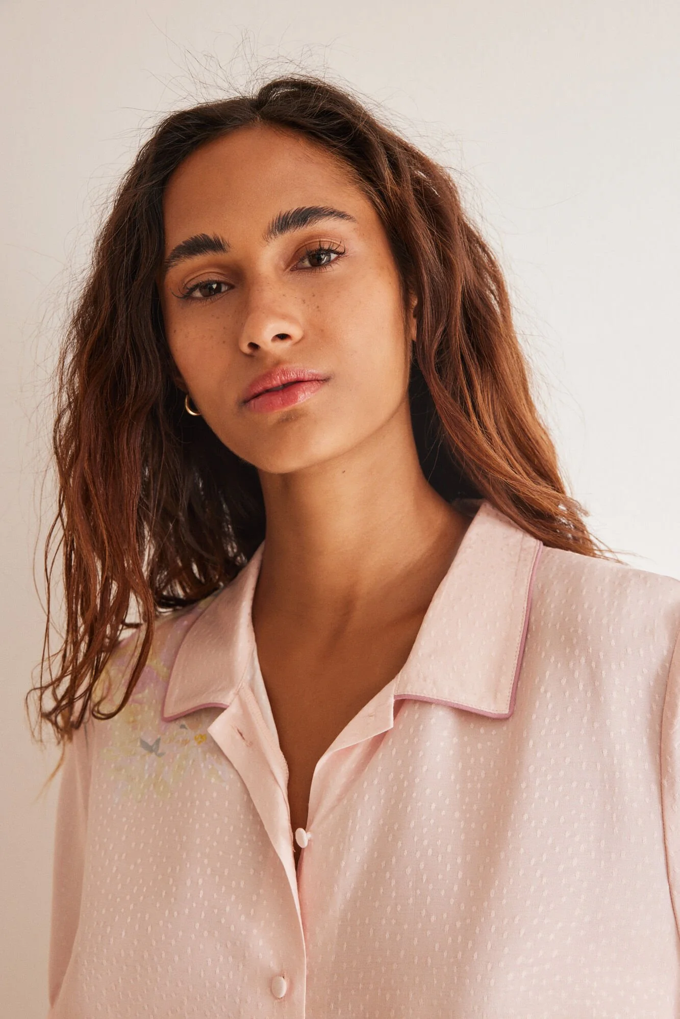 Classic floral viscose pyjamas