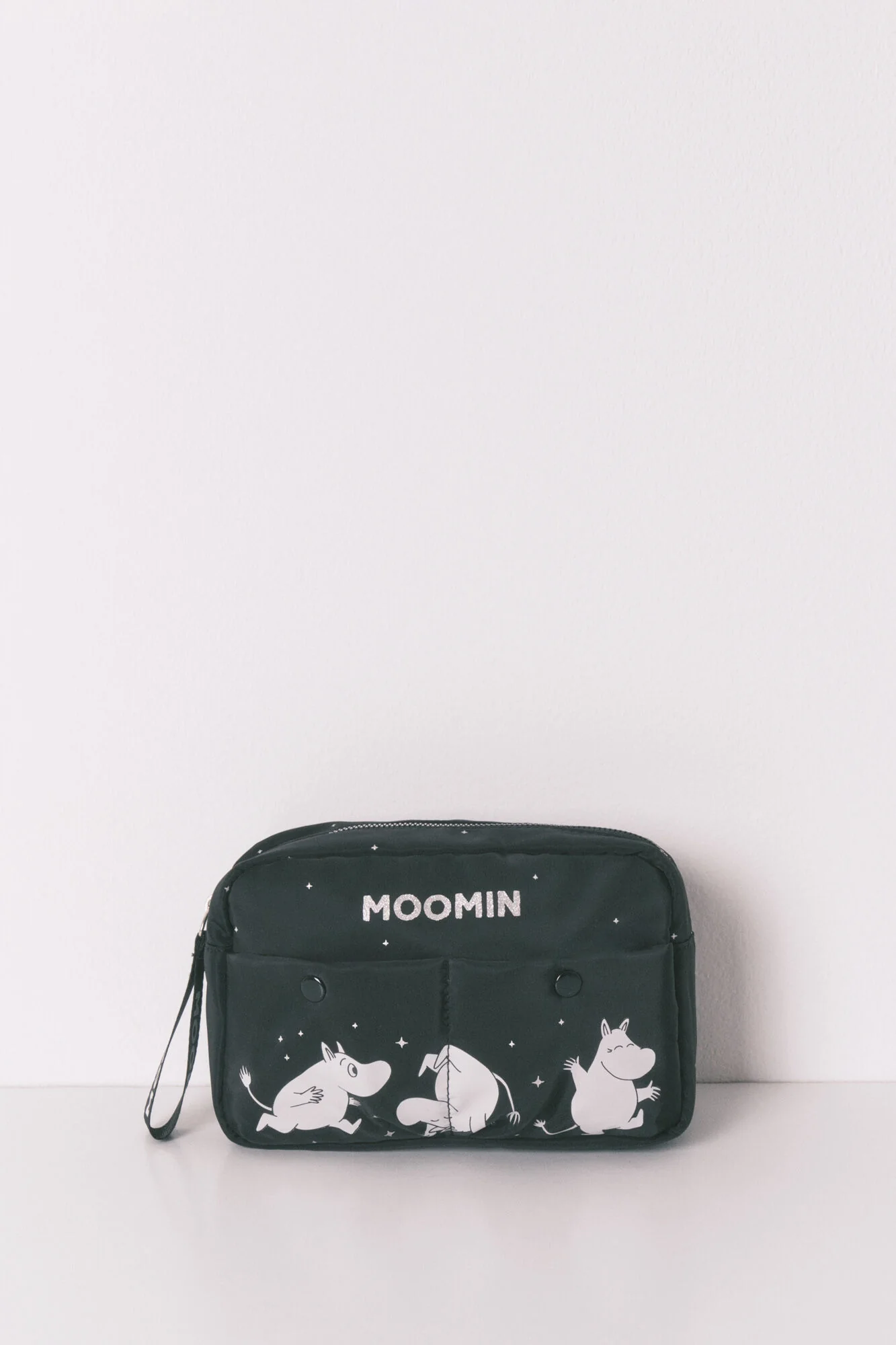 Black nylon medium vanity case MOOMIN
