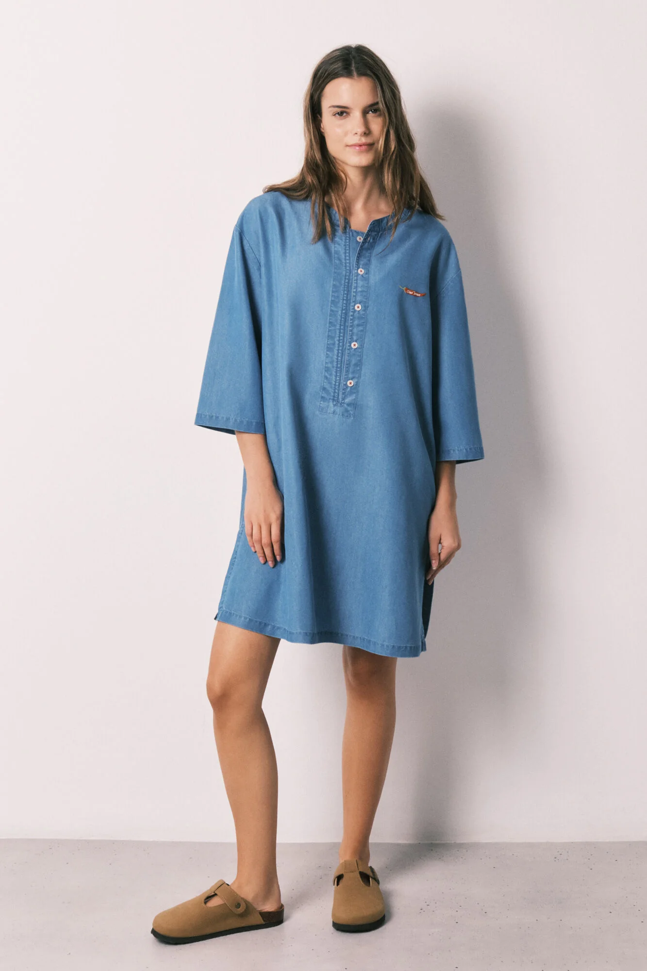Blue light denim short camisole - Image 4