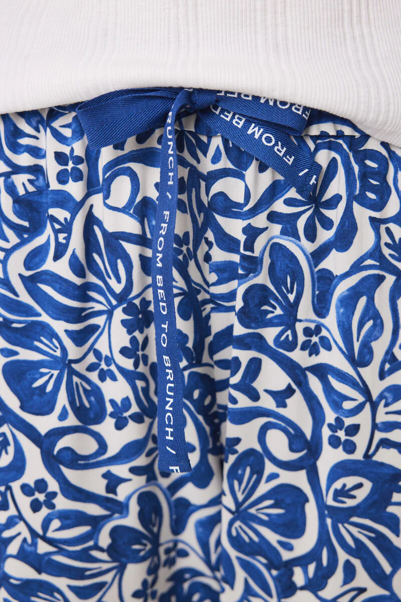 Long floral viscose lounge trousers - Image 4