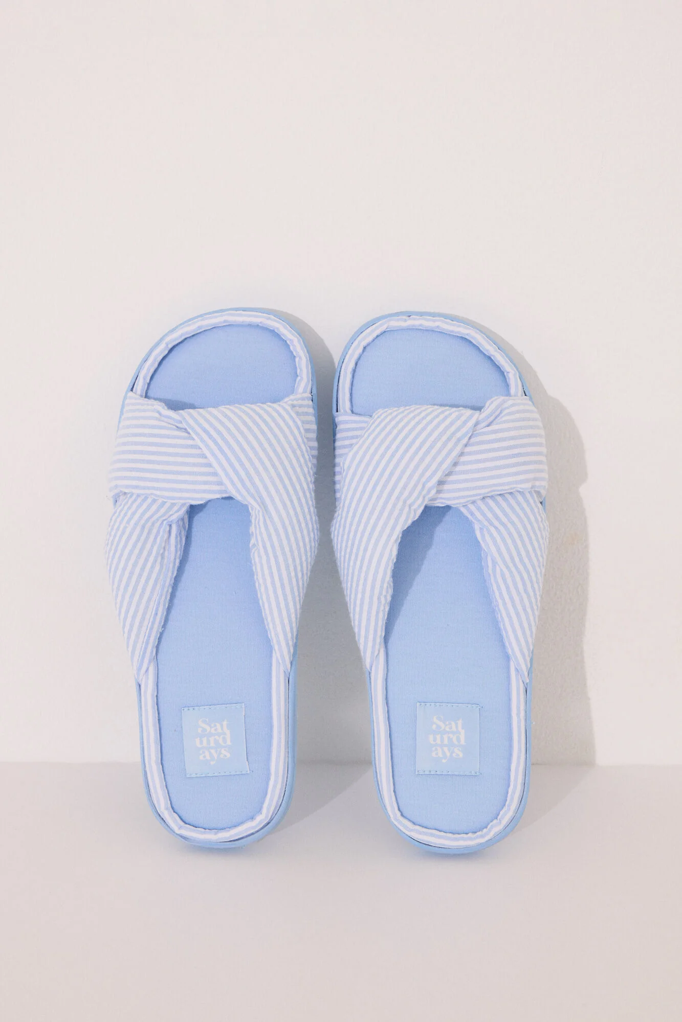 Blue seersucker slippers - Image 2