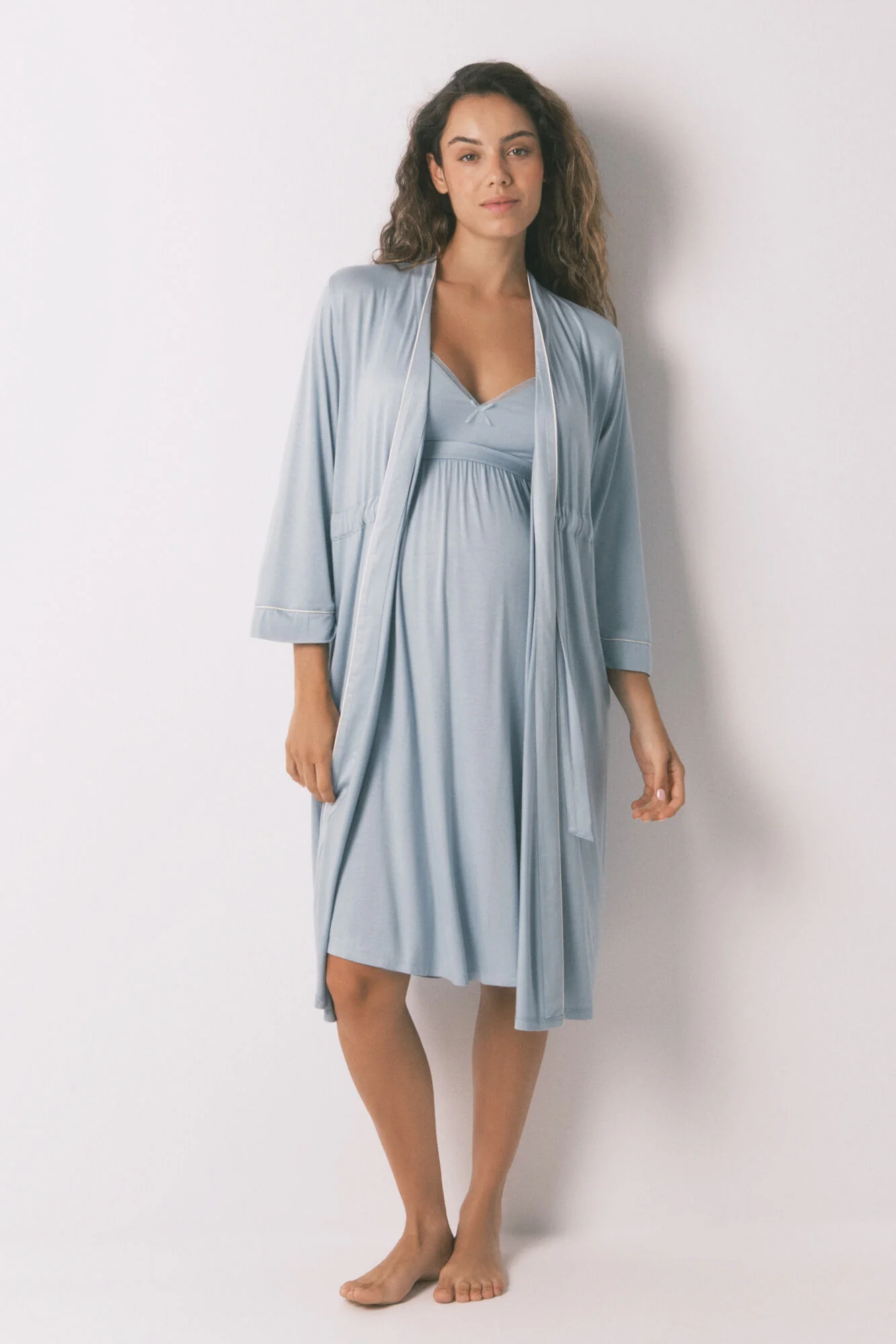 Blue soft touch " maternity " technical nightgown - Image 2