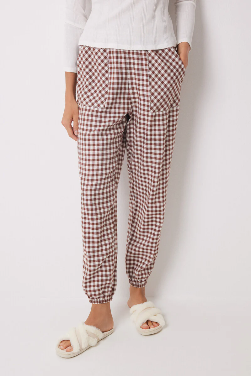 Gingham print skinny long pants - Image 2
