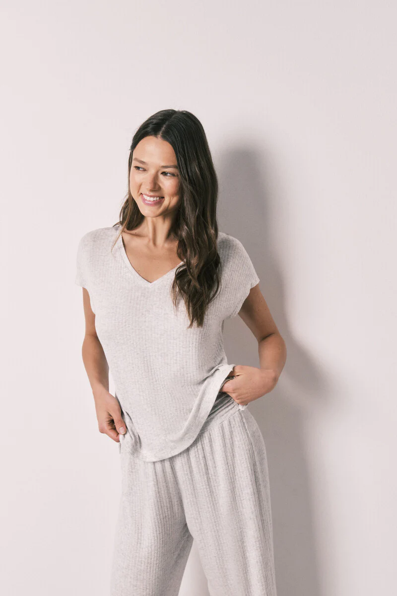 Capri pajamas in soft viscose grey
