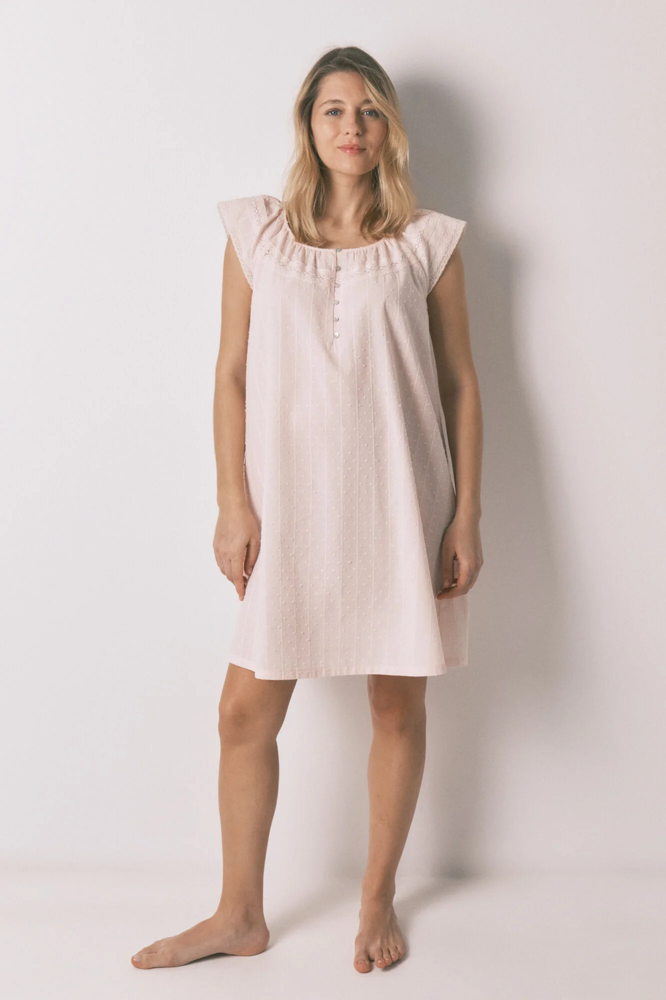 Cotton long nightgown maternity - Image 3