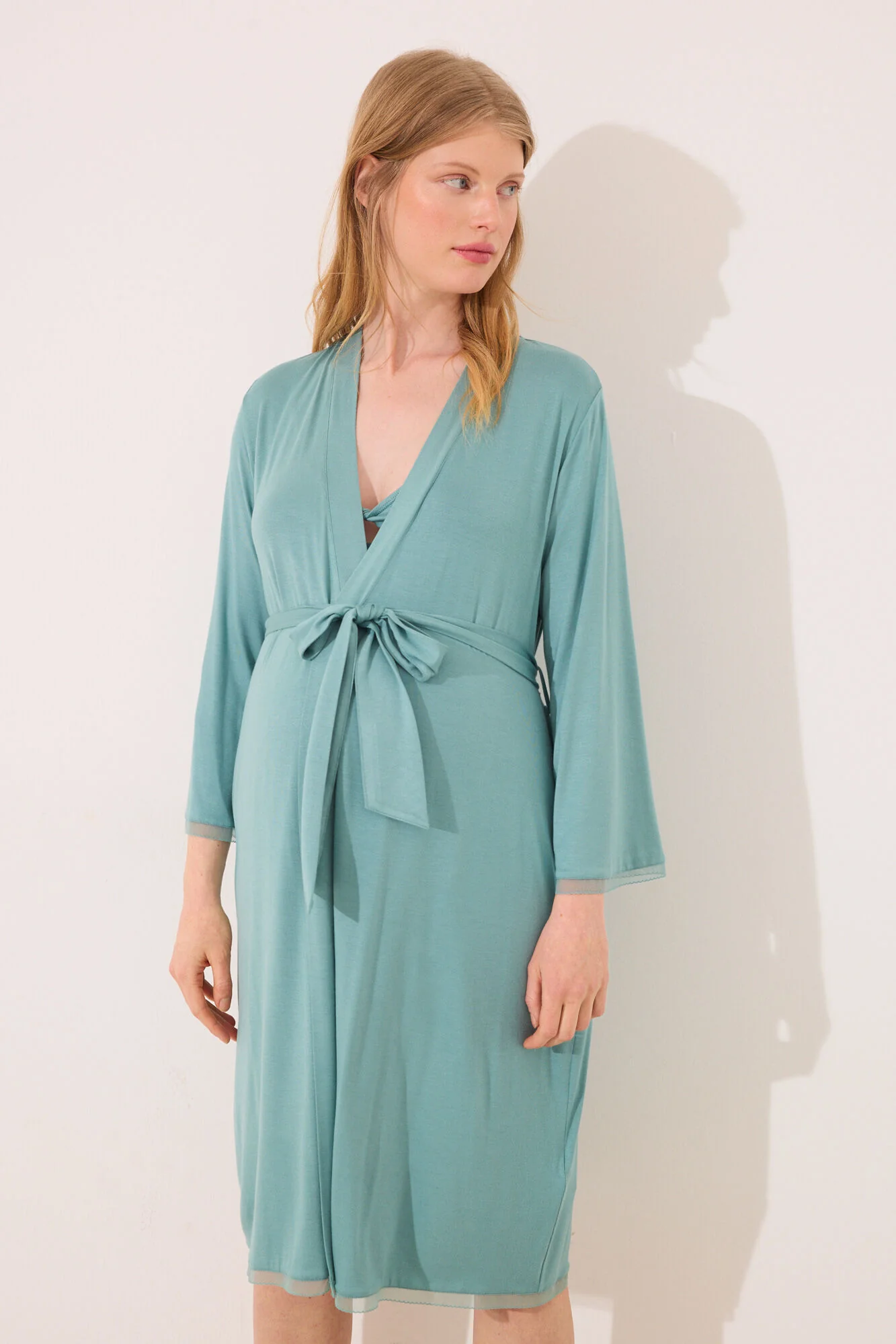 Green "Maternity" robe - Image 3