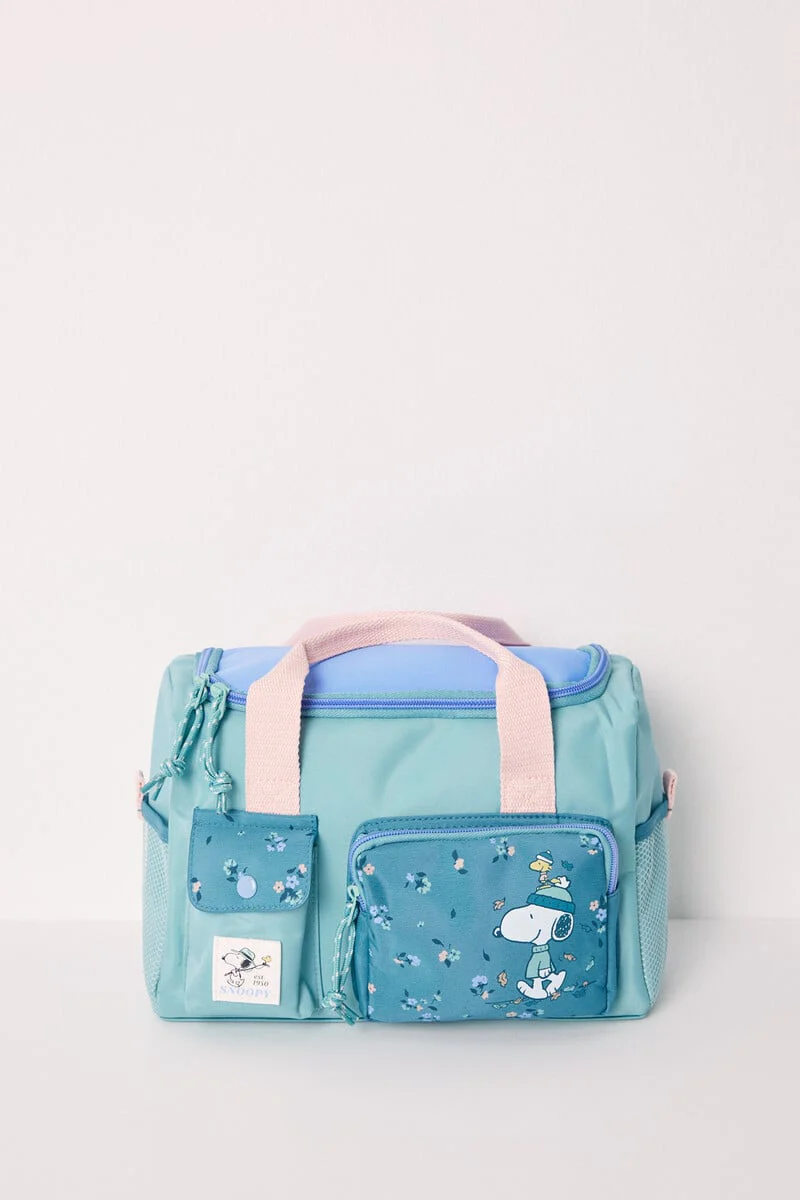Large Snoopy color block toiletry bag