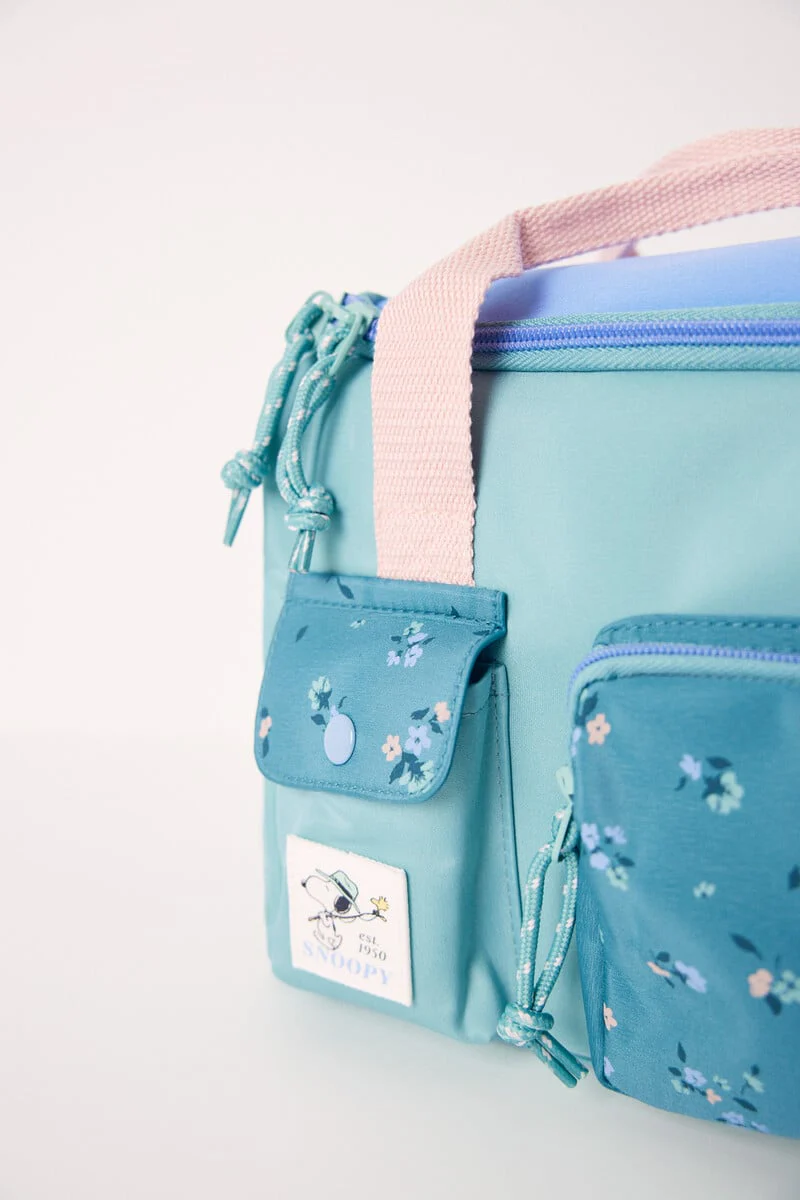 Large Snoopy color block toiletry bag - Image 4