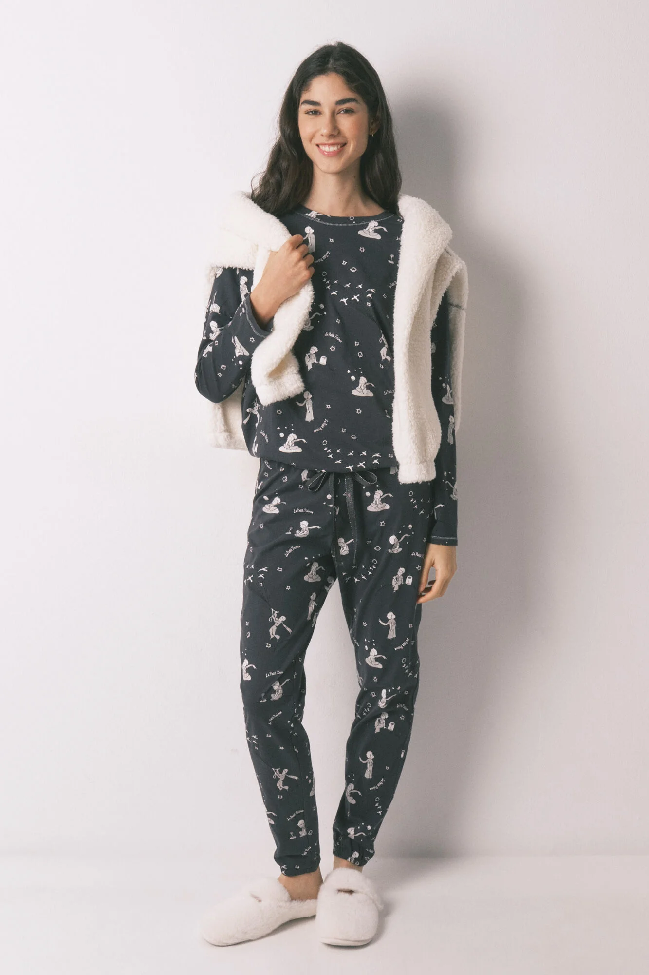Grey 100% cotton long pyjamas EL PRINCIPITO