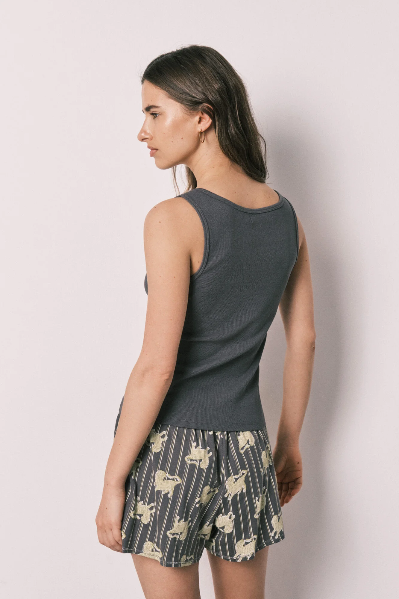 Grey cotton short pyjamas - Image 4