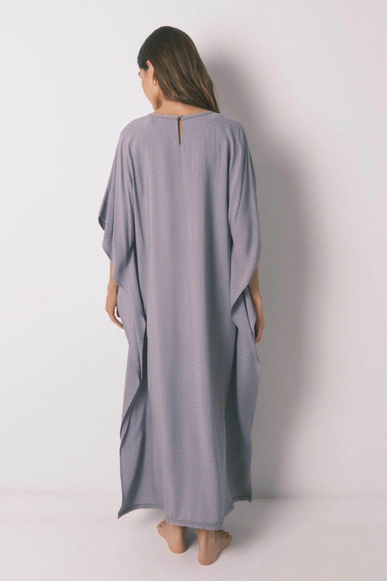 Grey viscose caftan dress - Image 3
