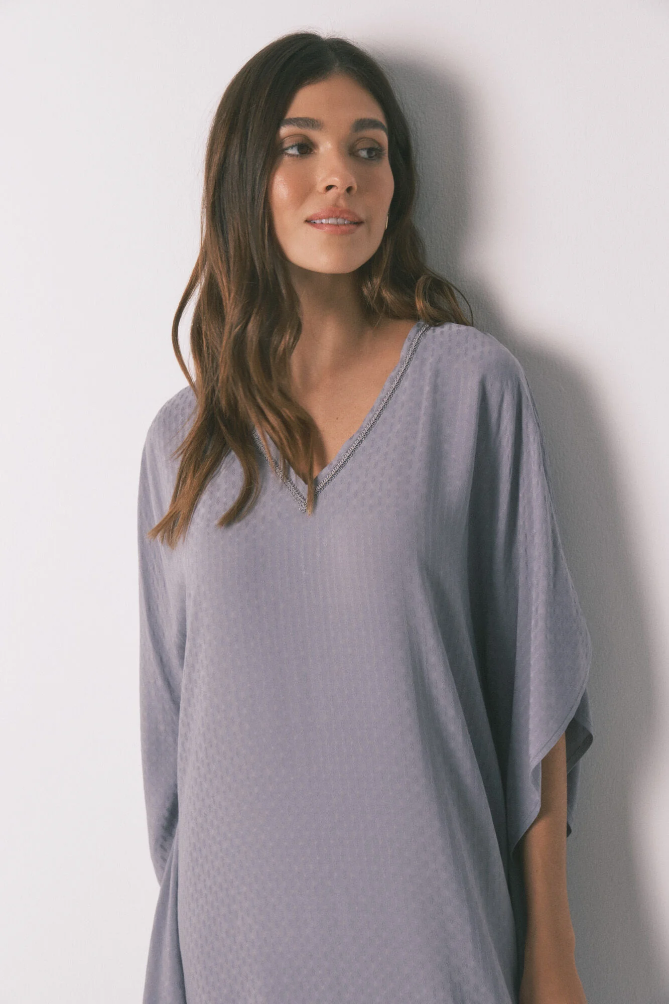 Grey viscose caftan dress - Image 6