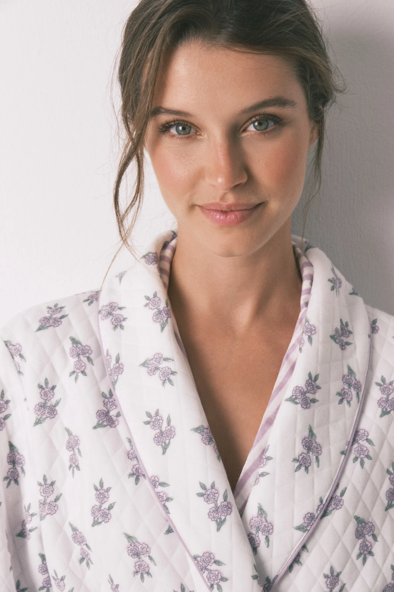 Ivory floral puffer midi robe - Image 4