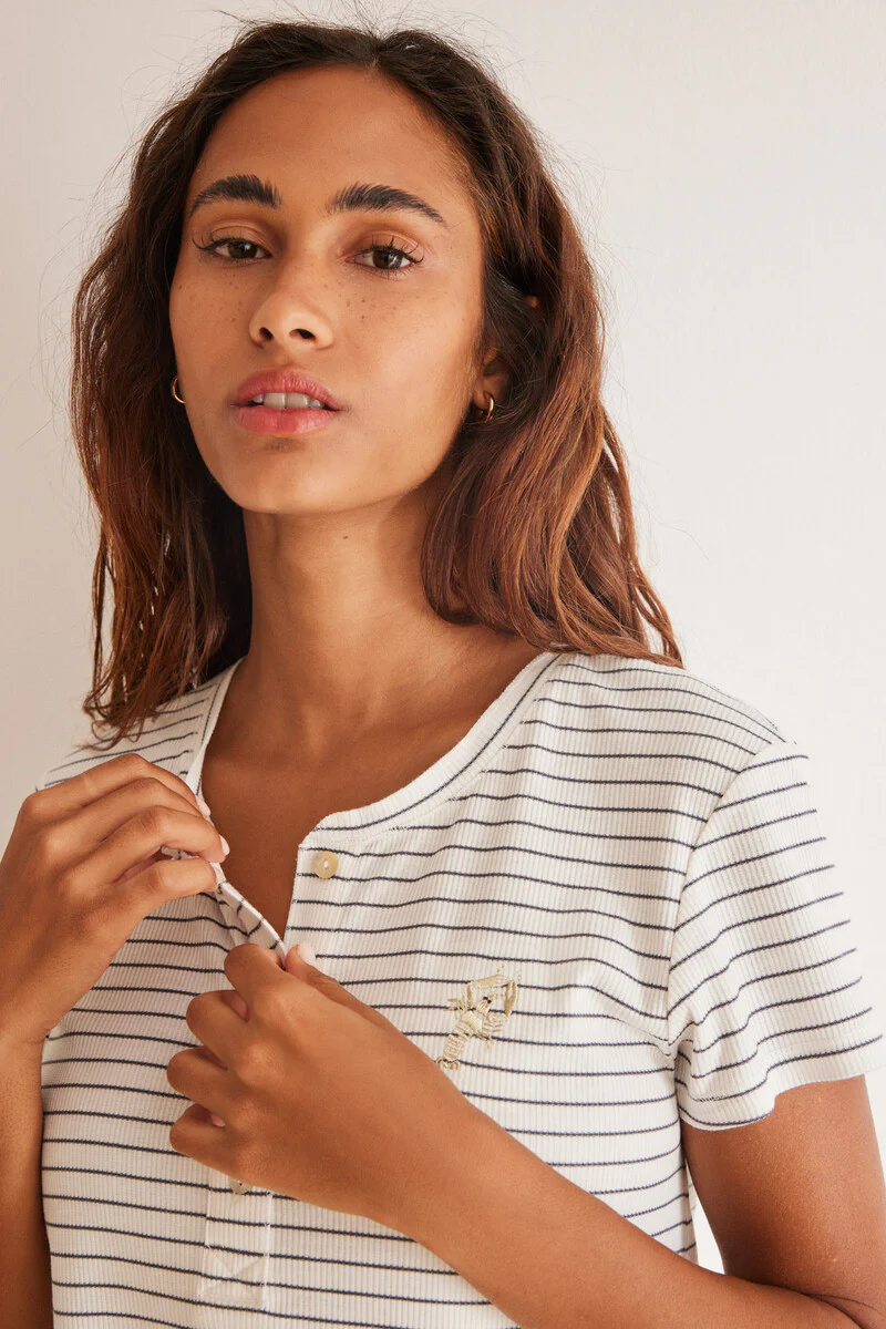 Long striped b & w pyjamas - Image 5