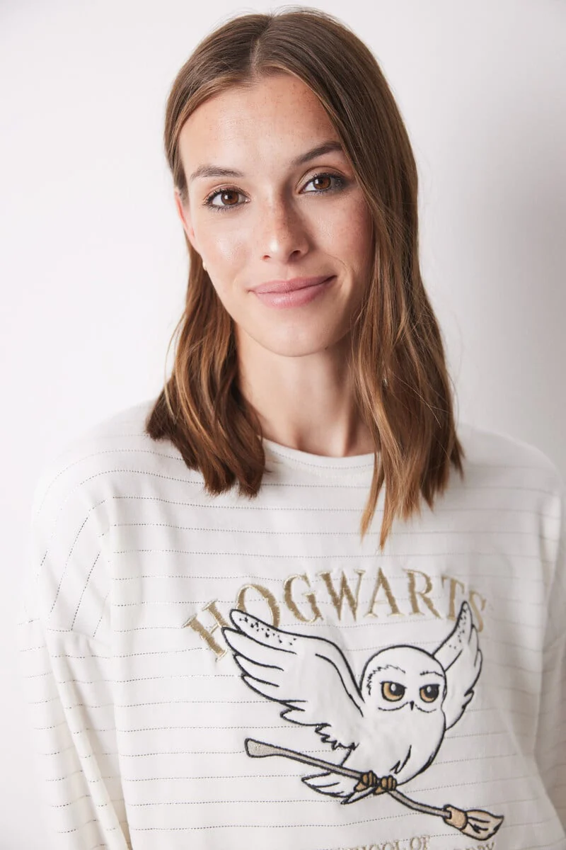 Hogwarts ivory velvet long pajamas - Image 3