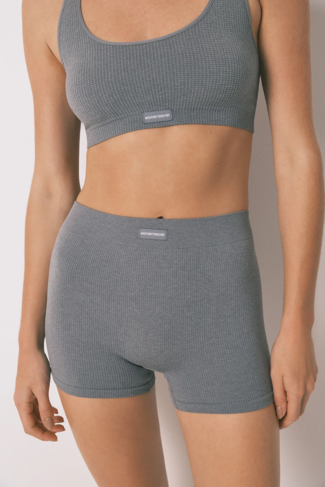 Light grey ribbed trouser - Image 2