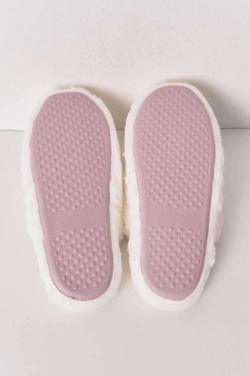 Loafer slippers with fur - Image 3