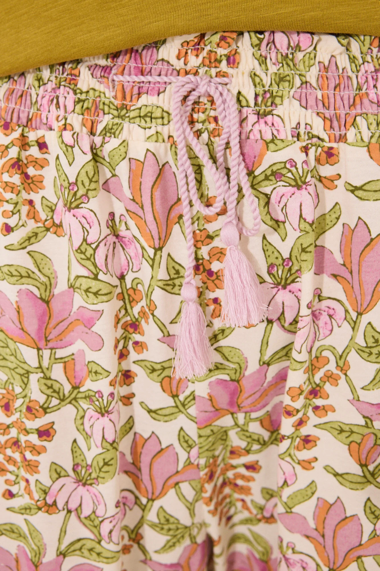 Long lounge trouser 100% cotton flowers - Image 2