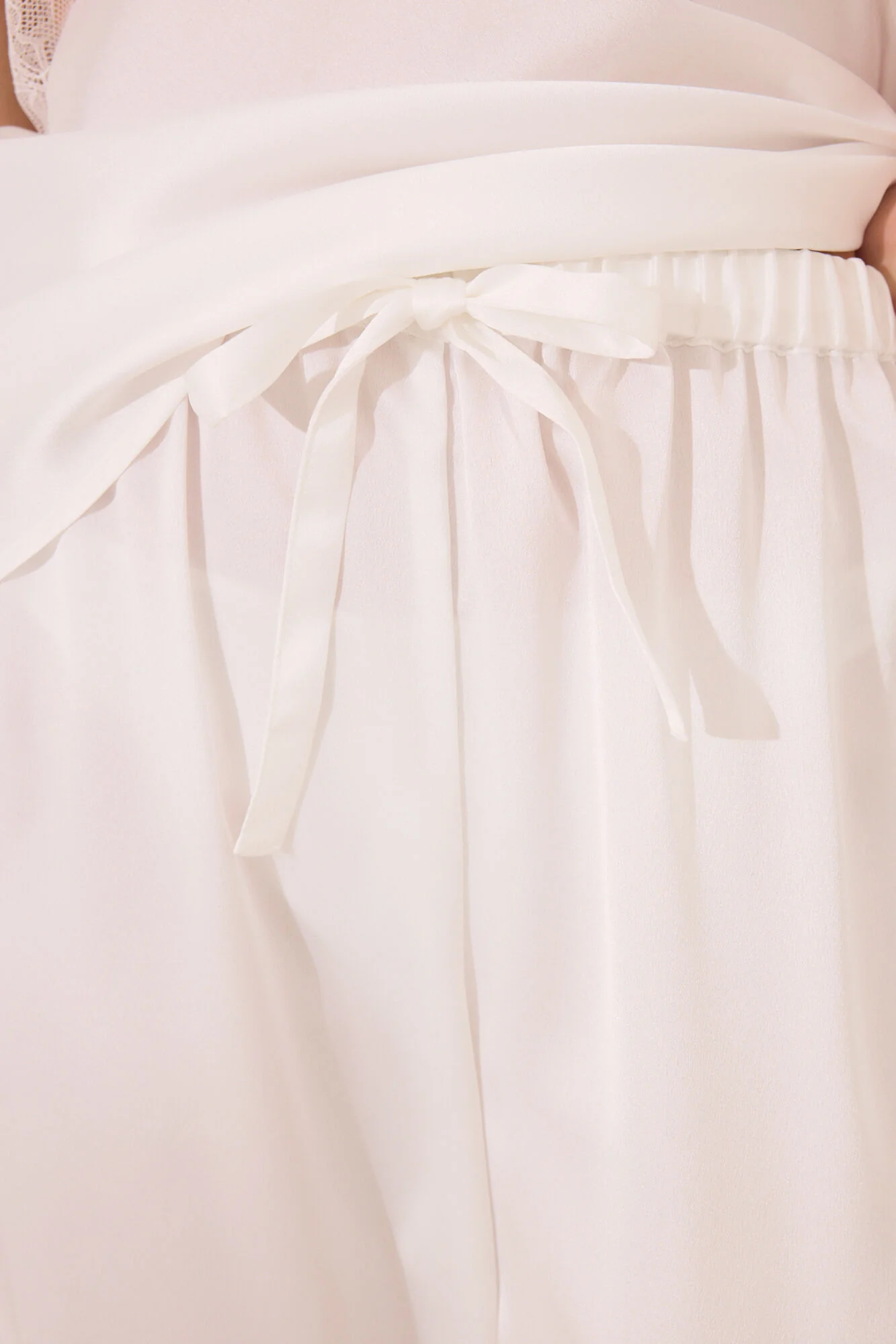 long pyjamas satin and white lace pajama set - Image 6