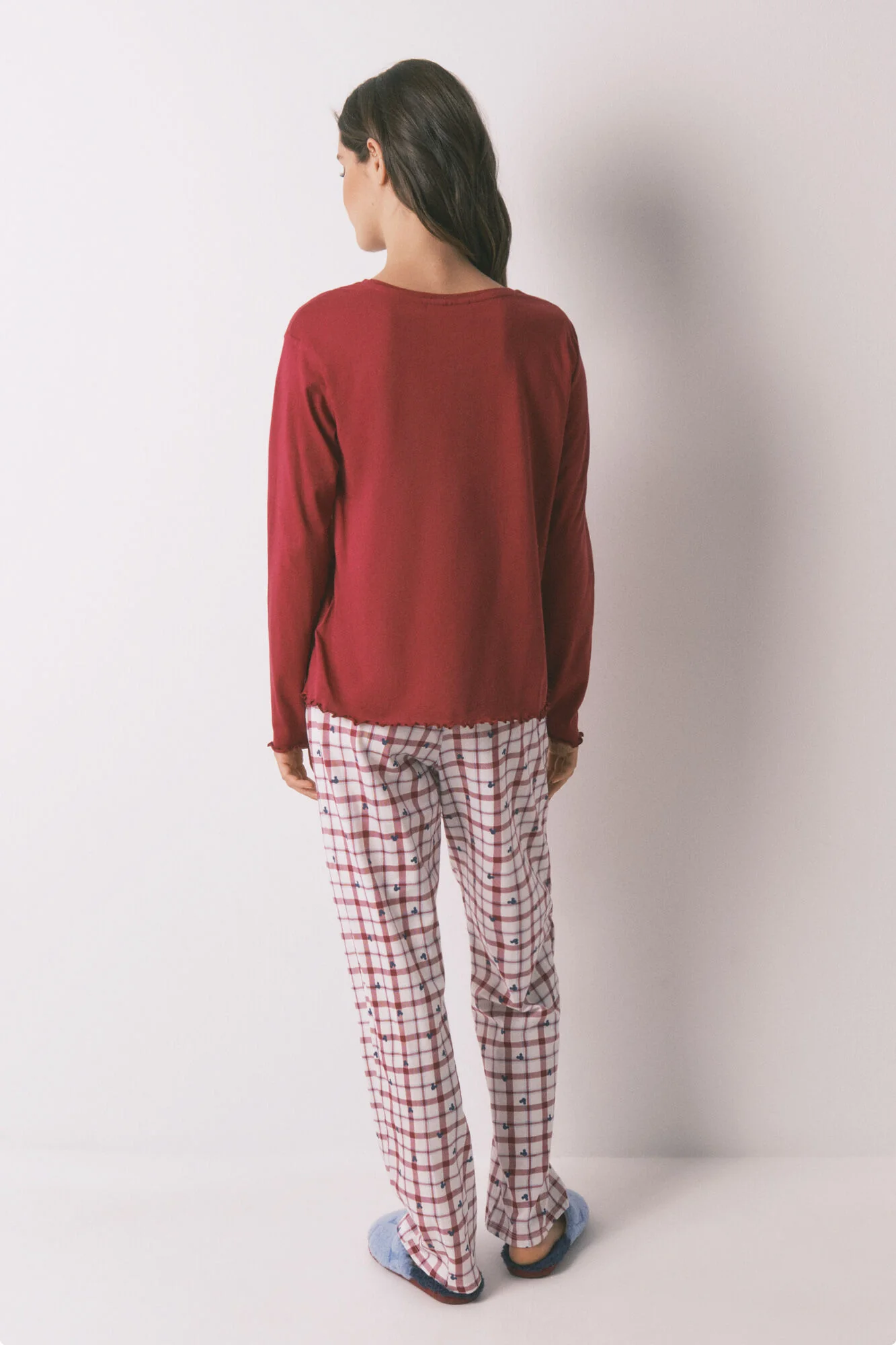 Long red Mickey cotton pyjamas - Image 3