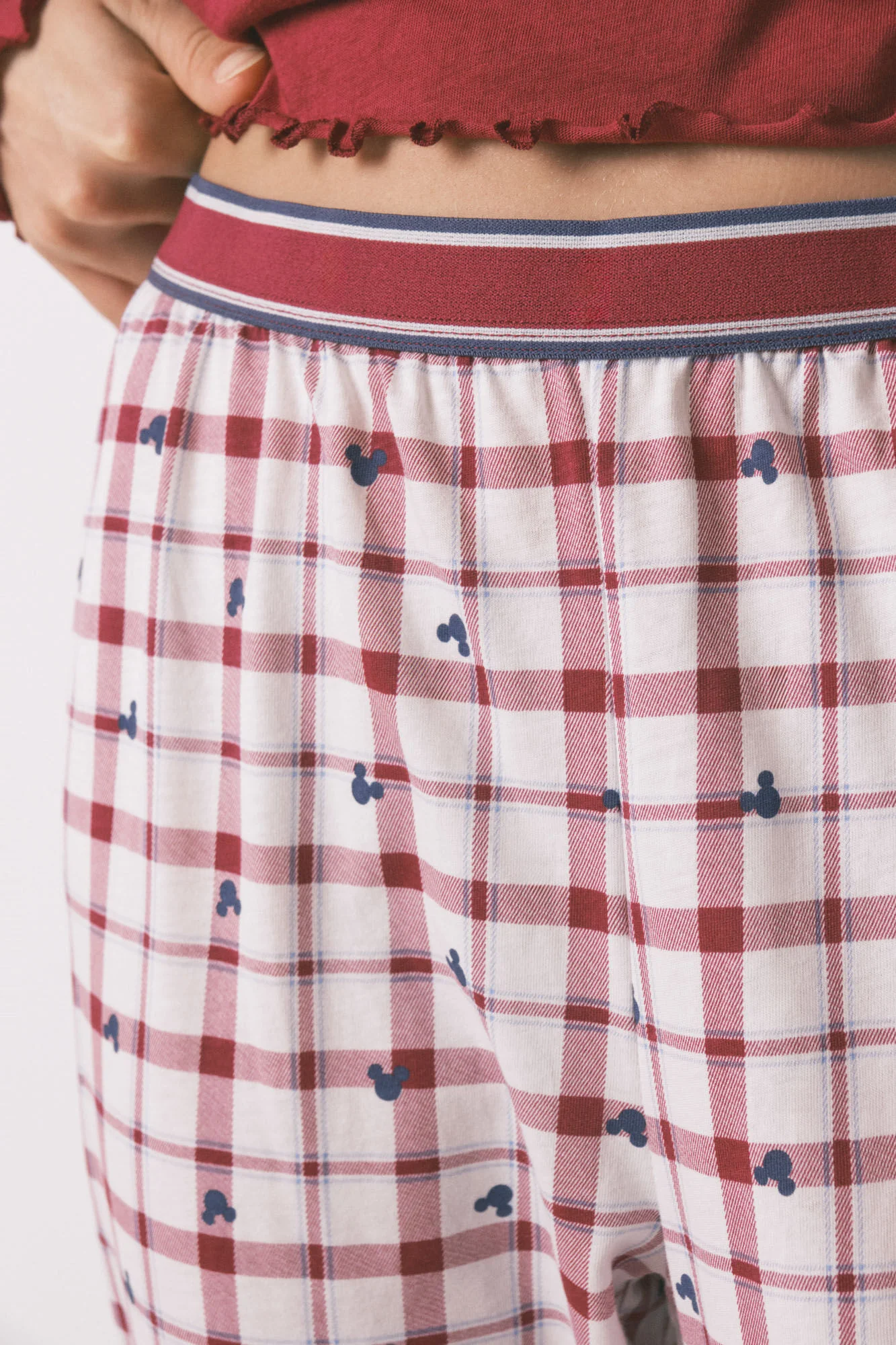 Long red Mickey cotton pyjamas - Image 5