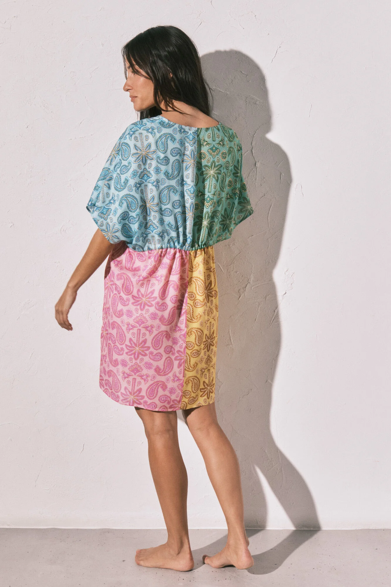 Multicoloured short open printed tunic - Image 5