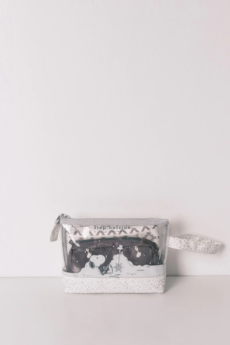 Pack of 3 Snoopy animal print toiletry bags - Image 2
