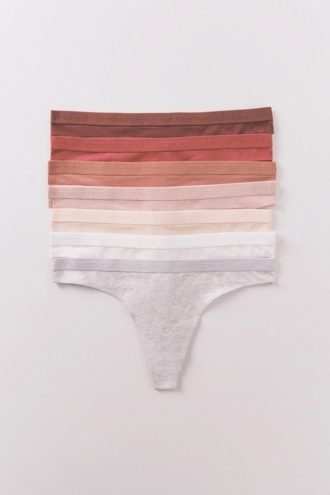 Pack of 7 classic white print cotton panties