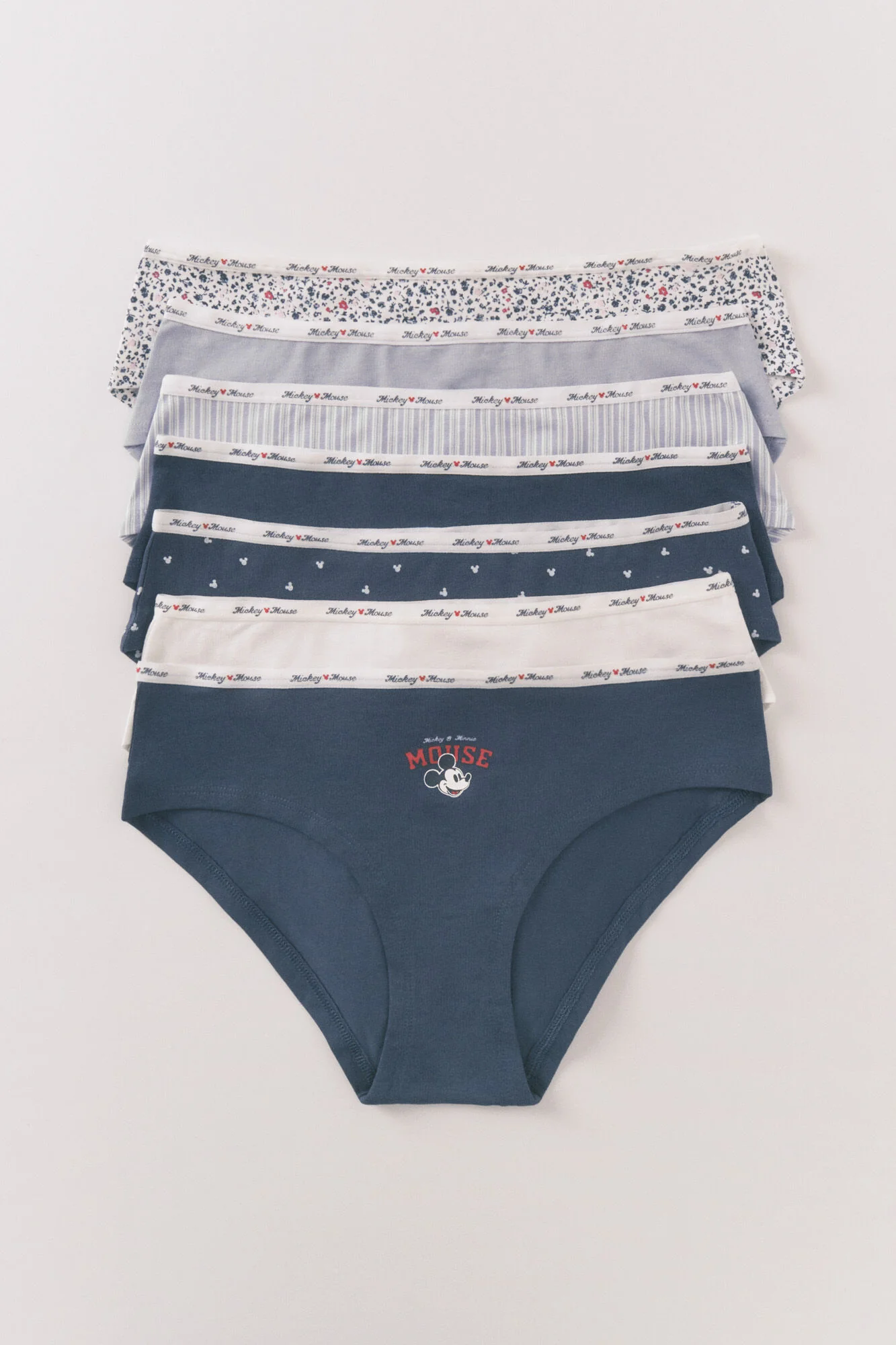Pack of 7 multicoloured Mickey wide panties