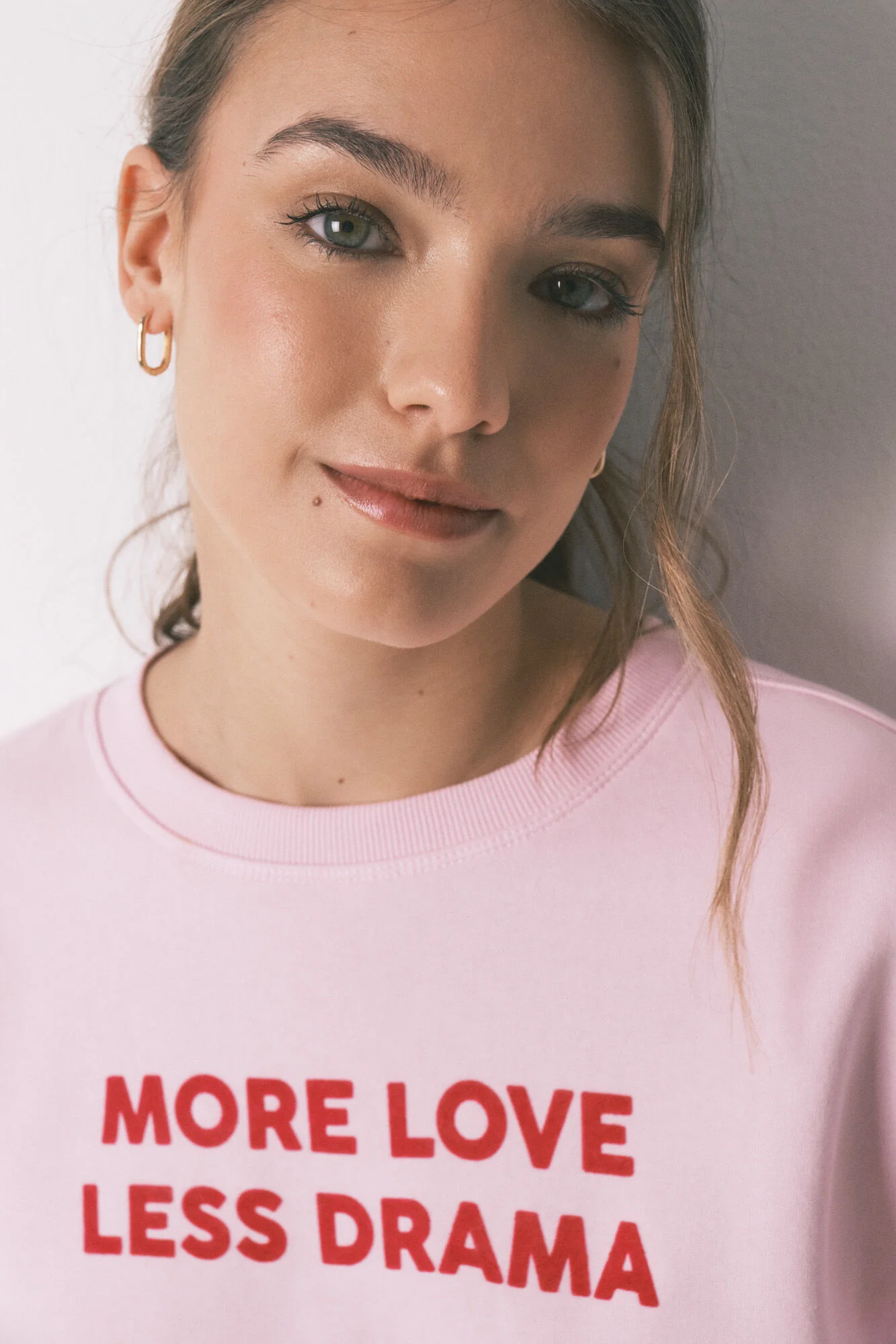 Pink cotton sweatshirt - Image 2