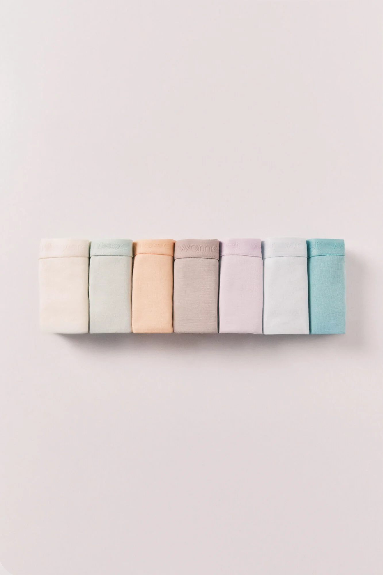 Plain cotton 7-pack wide panties with logo - Image 2