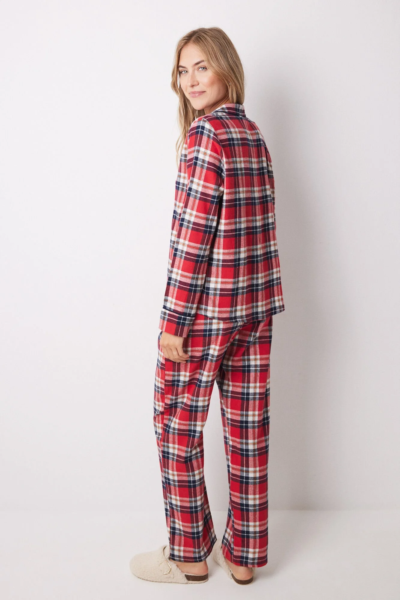 Red checked shirt pajamas 100% cotton - Image 4