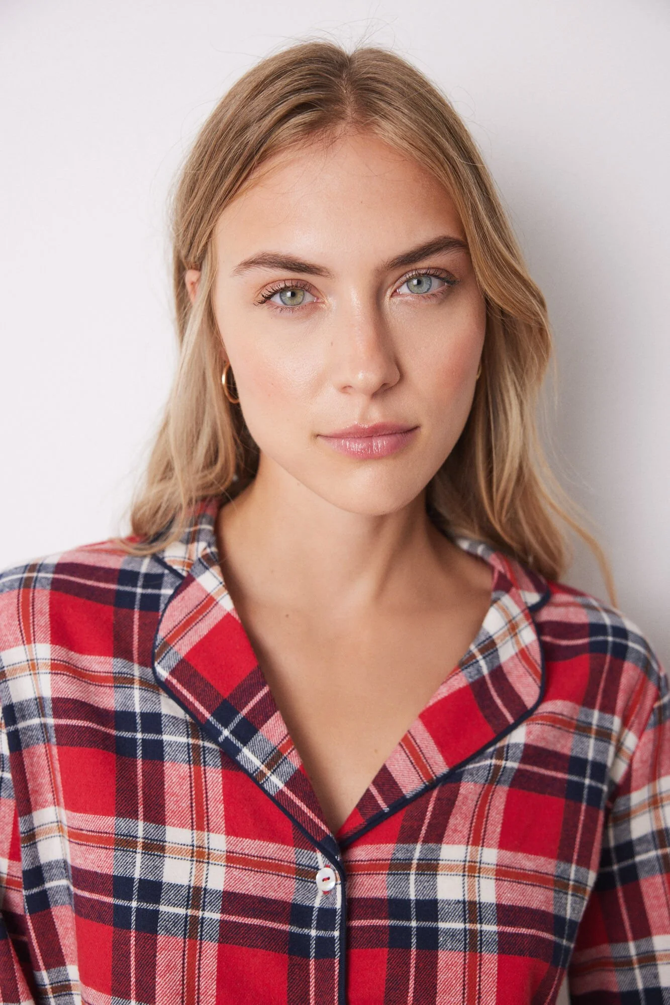 Red checked shirt pajamas 100% cotton - Image 6