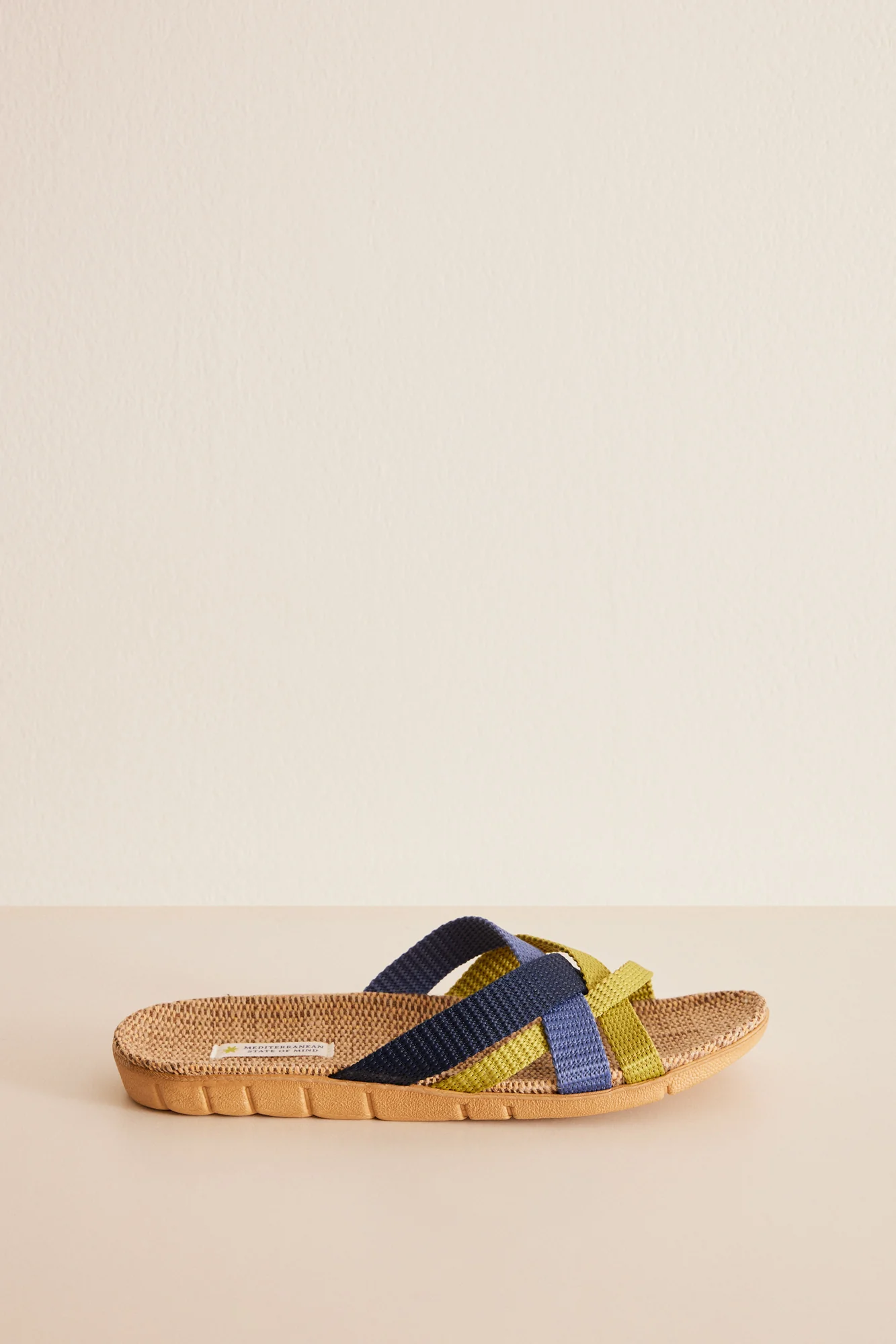 Open raffia sandals with intertwined straps - Image 3