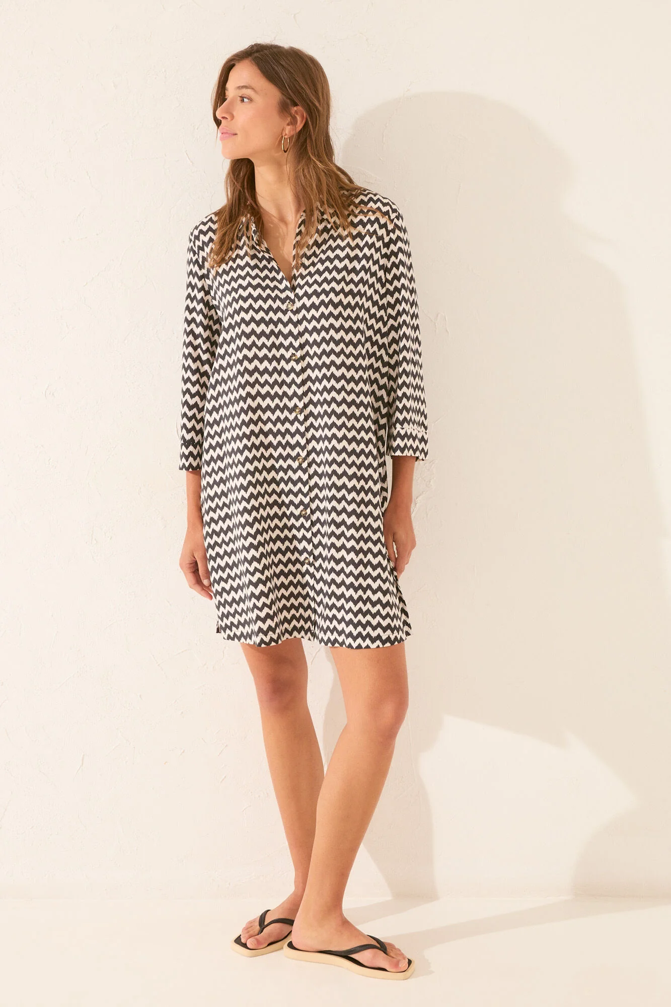 Short zigzag print camisole