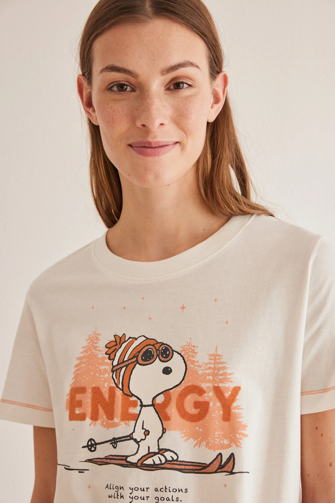Snoopy 100% cotton pyjamas with leggings - Image 2