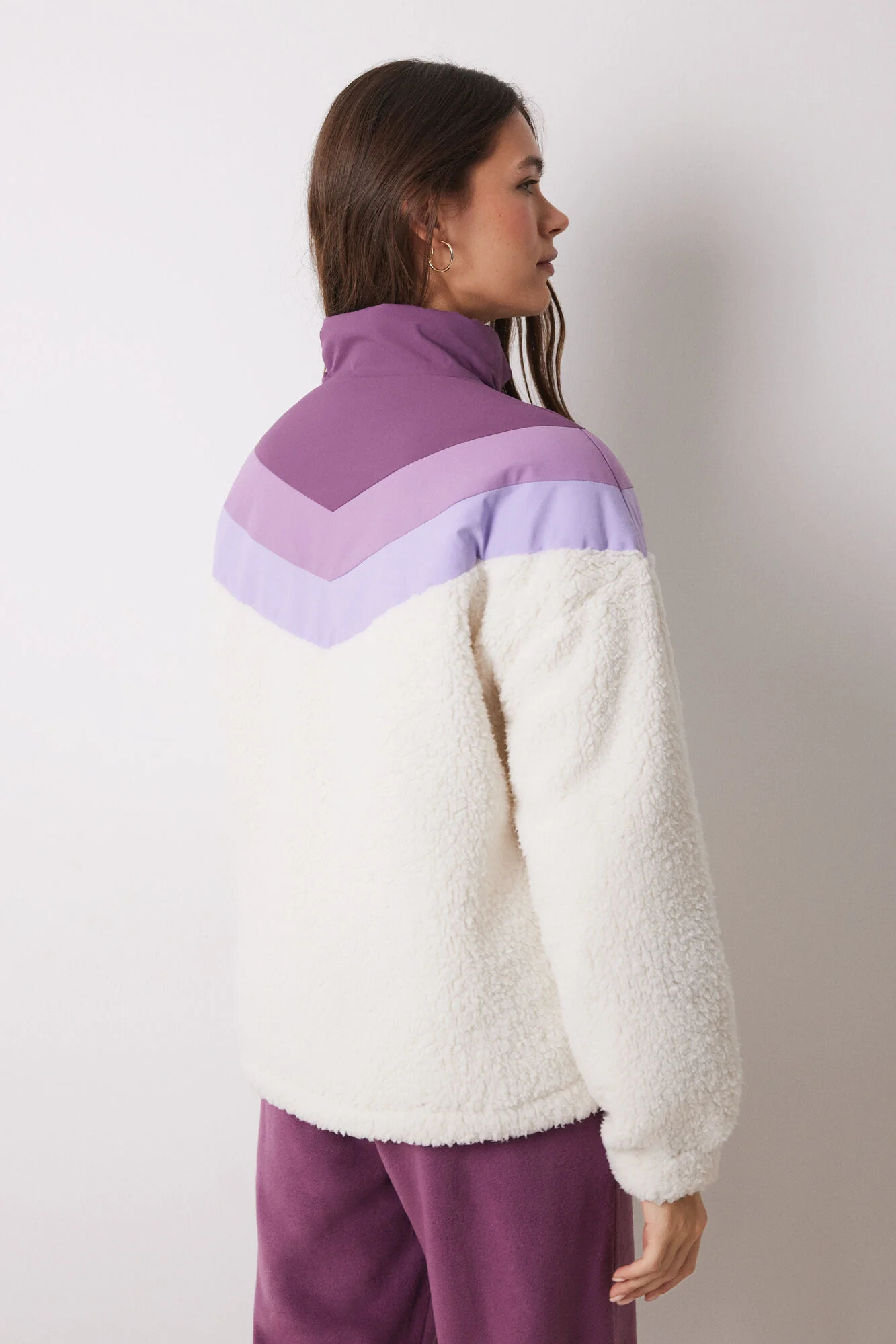 Snoopy quilted faux shearling short robe - Image 3