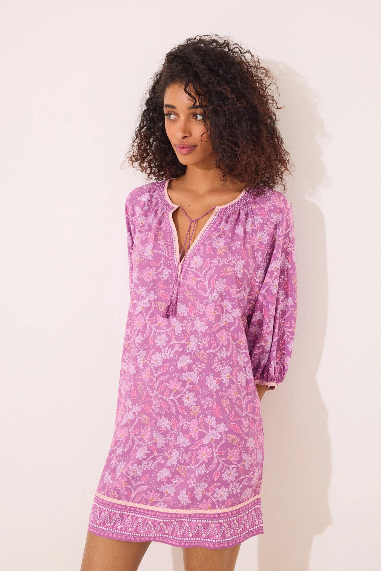 Viscose camisole with boho floral print - Image 3