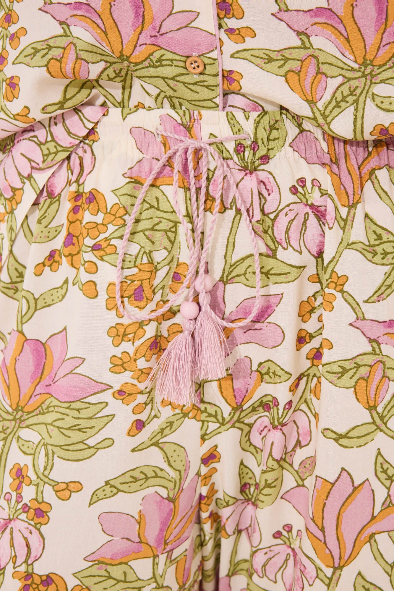 Viscose classic pyjamas with floral print - Image 4