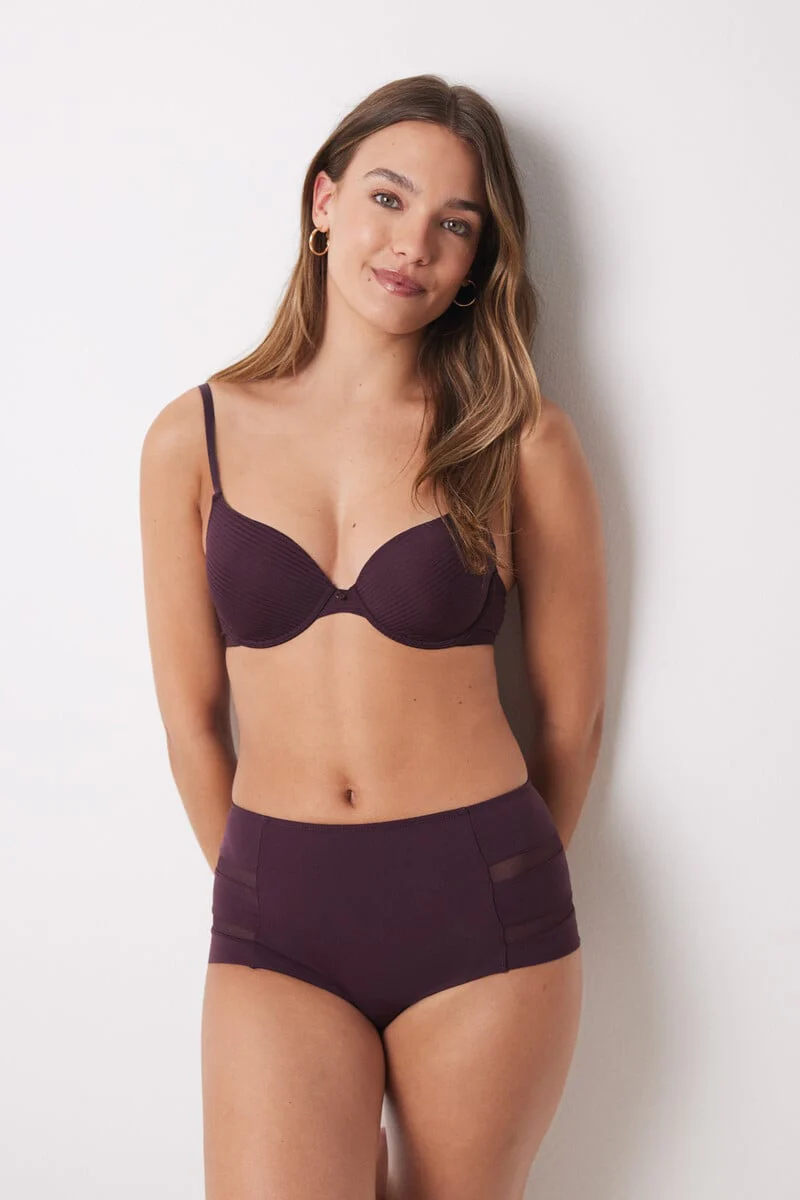 Classic burgundy microfibre high briefs - Image 4