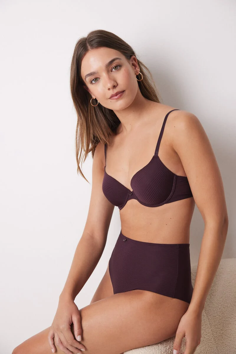 Classic burgundy microfibre high briefs - Image 4
