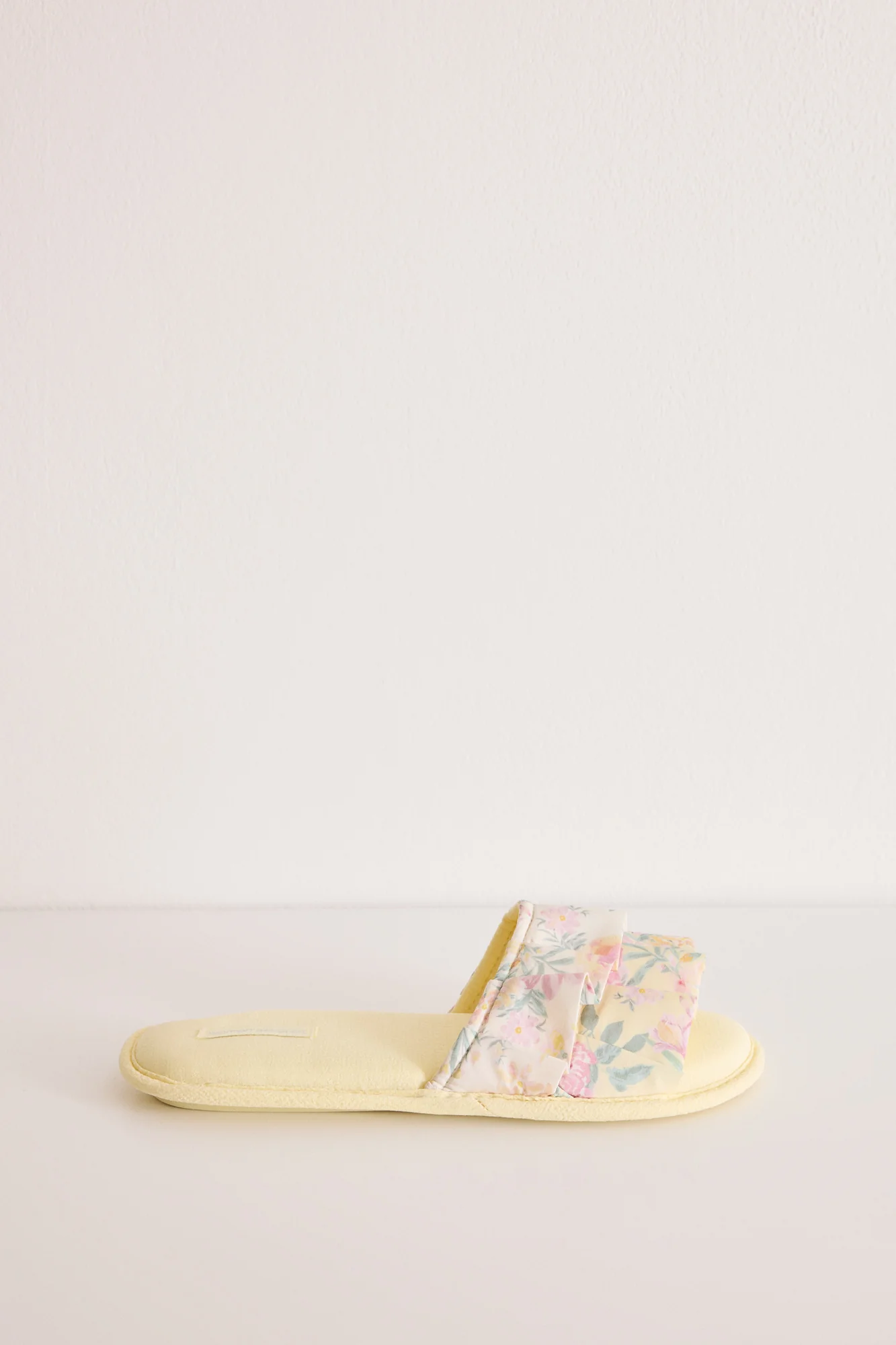 Yellow floral open slippers - Image 3